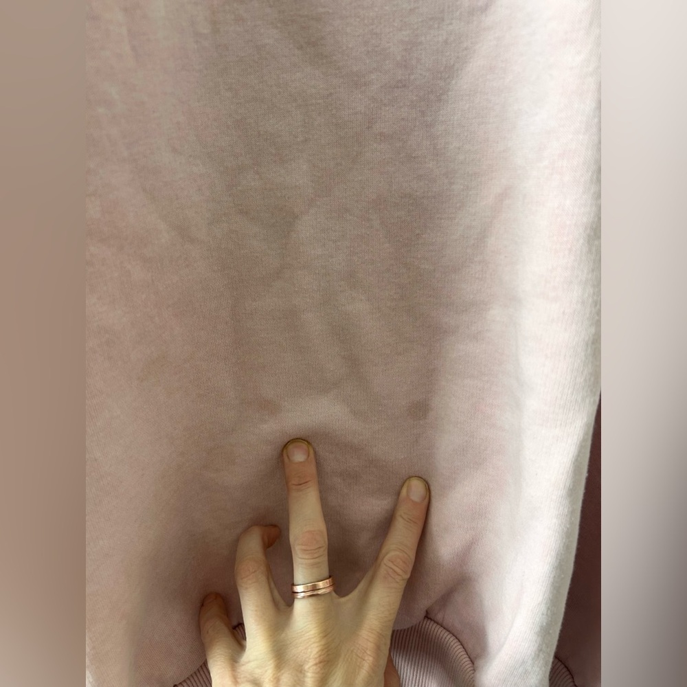 Blush Pink Oversized Crewneck Sweatshirt XL Fair Condition Lounge - Picture 7 of 16